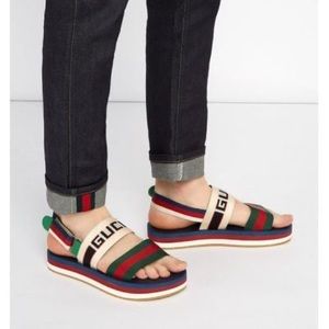 Gucci Striped Strapped Sandals Men’s 12